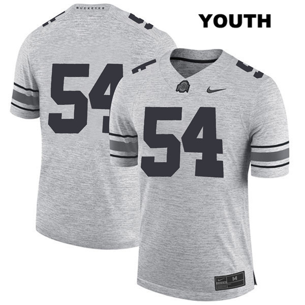 Ohio State Buckeyes Youth Matthew Jones #54 Gray Authentic Nike No Name College NCAA Stitched Football Jersey CD19N40NA